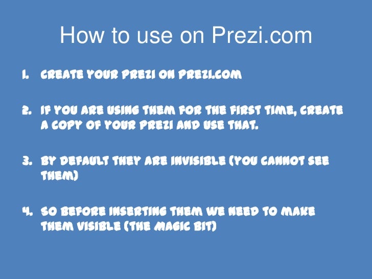 how to use prezi