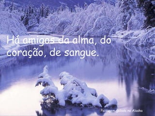 Paisagem gelada no Alaska Há amigos da alma, do coração, de sangue. 