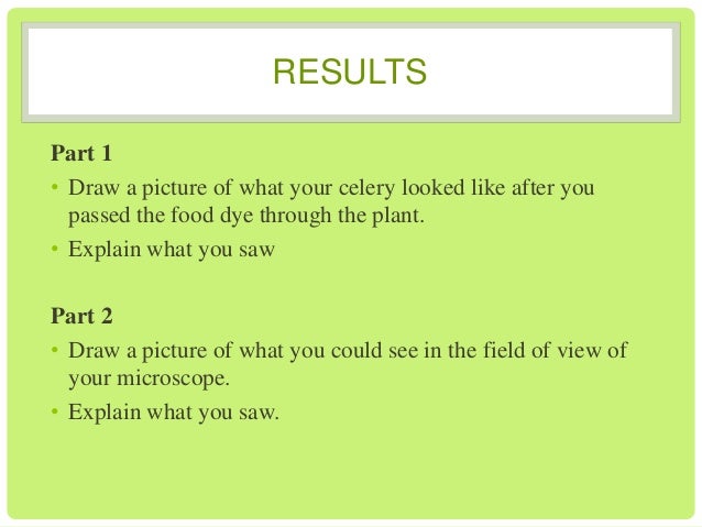 Transpiration experiment carnation flower diagram 