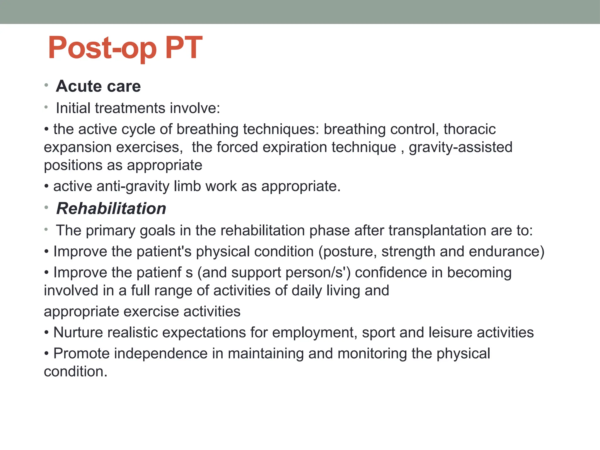 TRANSPLANTATION. And physical therapy for surgical patients pptx | PPTX