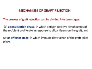transplantation .pptx mechanisms of graft rejection | PPTX