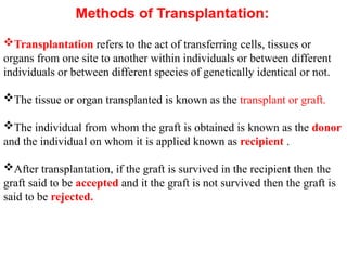 transplantation .pptx mechanisms of graft rejection | PPTX