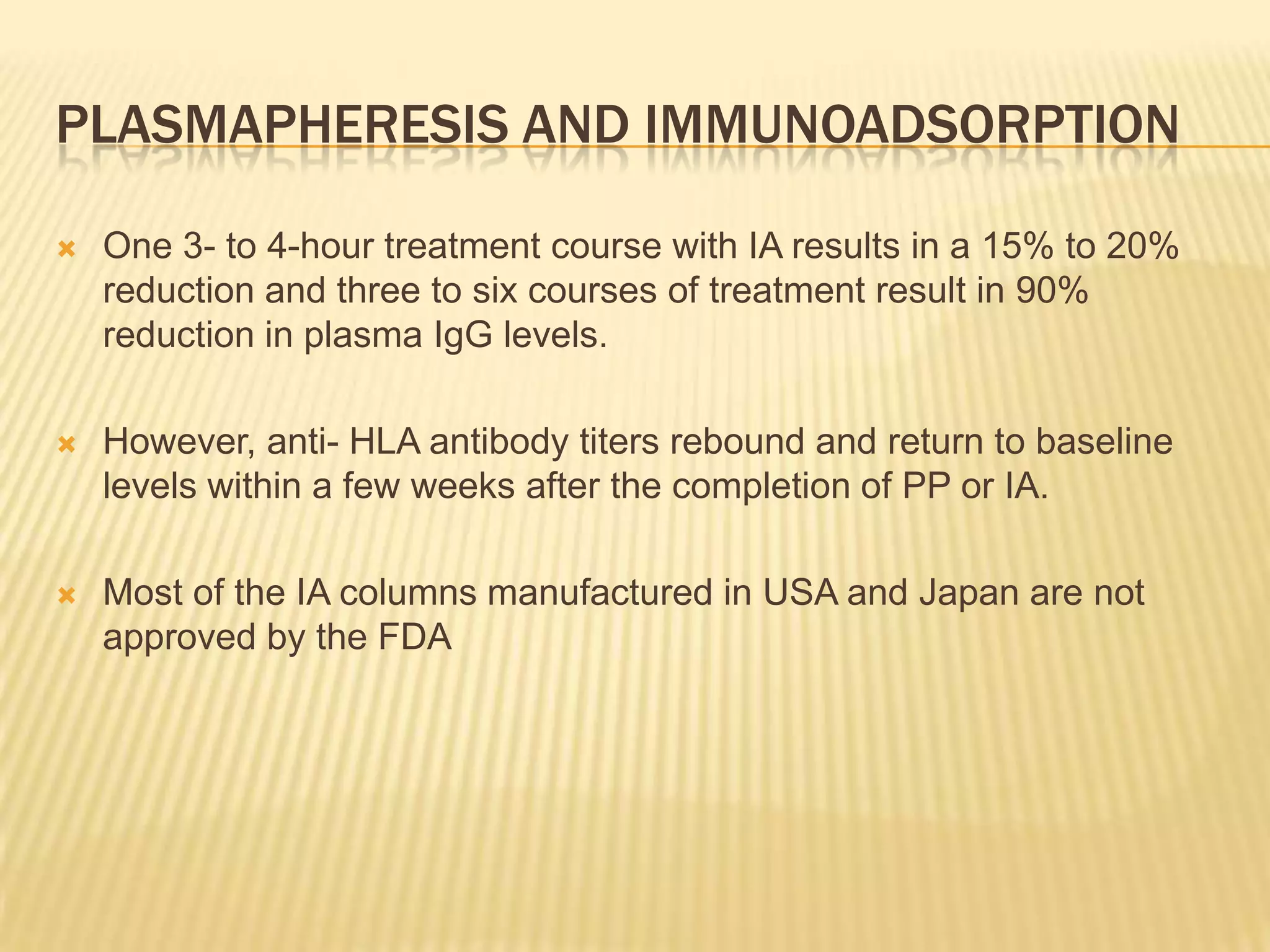 The definition of sensitization is variable. One definition defines it as moderately sensitized when PRA is >20% and highly sensitized when the PRA >80%. This is however variable between centres.The definition of sensitization has undergone a paradigm shift after the adoption of a new concept called CPRA(calculated panel reactive antibodies) by the UNOS in 2009.