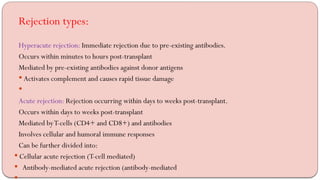 TRANSPLANTION IMMUNOLOGY and it's application | PPTX