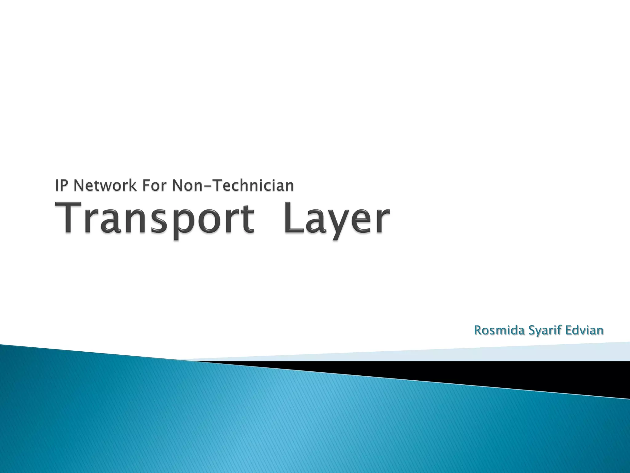 TCP vs UDP Layer Transport | PPT