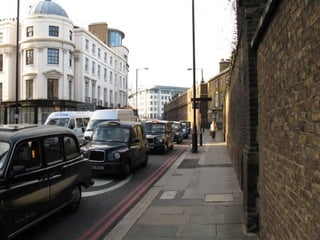 Traffic

a movement of people or vehicles
 along roads or streets, of ships in
 the sea, planes in the sky etc.
Traffic jam – a situation in which
 there is so much traffic on the road
 that it moves only very slowly (or not
 at all)
 