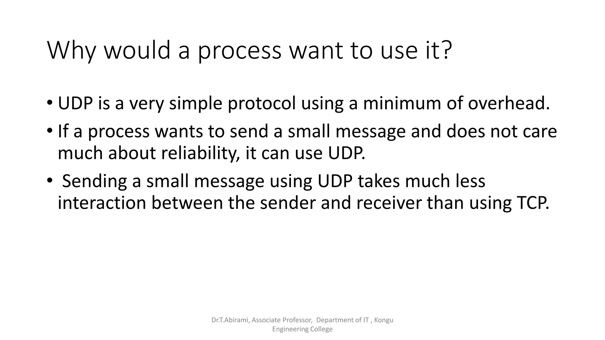 Transport layer protocols : TCP and UDP | PPTX