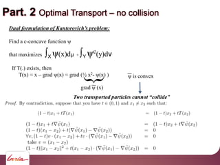 Part. 2 Optimal Transport no collision
If T(.) exists, then
T(x) = x grad (x) = grad (½ x2- (x) )
{grad (x)
Find a c-conca...