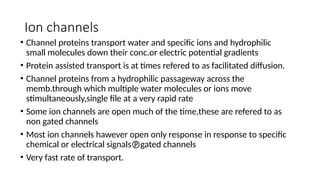 Channel Protein Example Transport across cell membrane .pptx