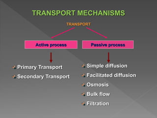 Transport across membrane | PPTX