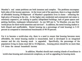 Transport and housing