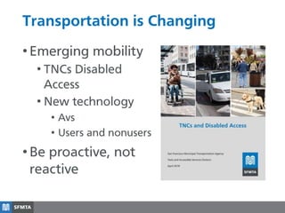 Transportation is Changing
•
•
•
•
•
•
 