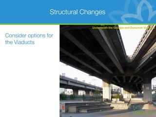 Structural Changes

                               Underneath the Georgia and Dunsmuir Viaducts


Consider options for
the Viaducts
 