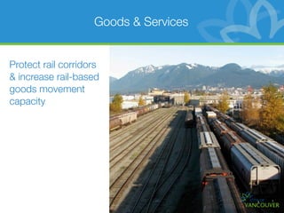 Goods & Services


Protect rail corridors
& increase rail-based
goods movement
capacity
 