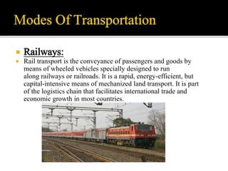 Transportation Methods Engineering Introduction to Transportation Engineering | PPTX