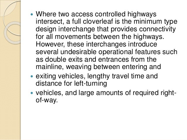 Interchanges and its Types of interchanges