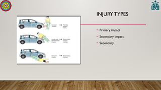 INJURY TYPES
• Primary impact
• Secondary impact
• Secondary
 