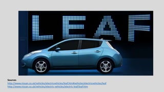 Sources
http://www.nissan.co.uk/vehicles/electricvehicles/leaf.htm#vehicles/electricvehicles/leaf
http://www.nissan.co.uk/vehicles/electric-vehicles/electric-leaf/leaf.htm
 