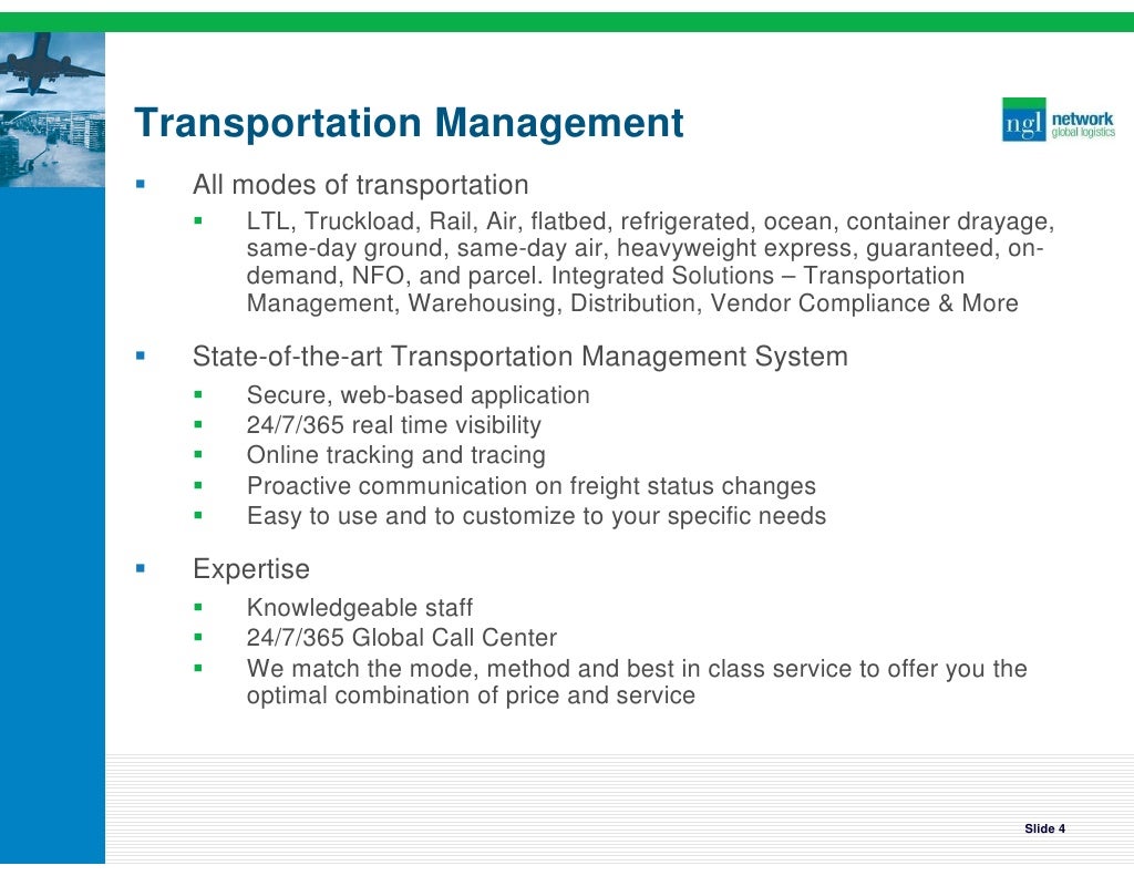 Transportation Management Ppt