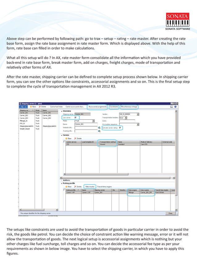 Transportation management setup in AX 2012 R3 | PDF | Logistics | Business