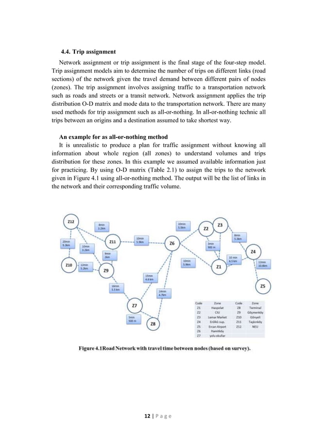 Transportation modeling and planning ( The Four-Step Model )