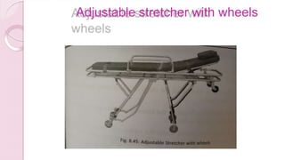 Adjustable stretcher with wheels
 