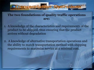 Transportation operations | PPT