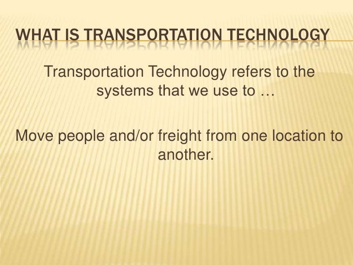 Transportation Technology