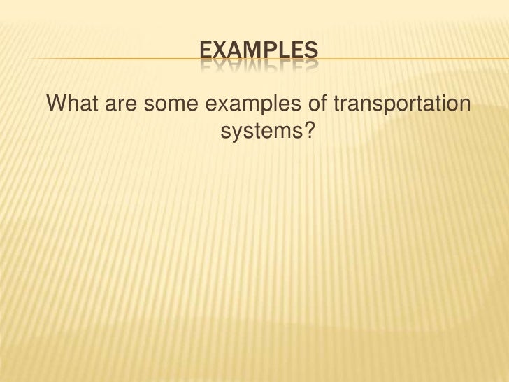 Transportation Technology