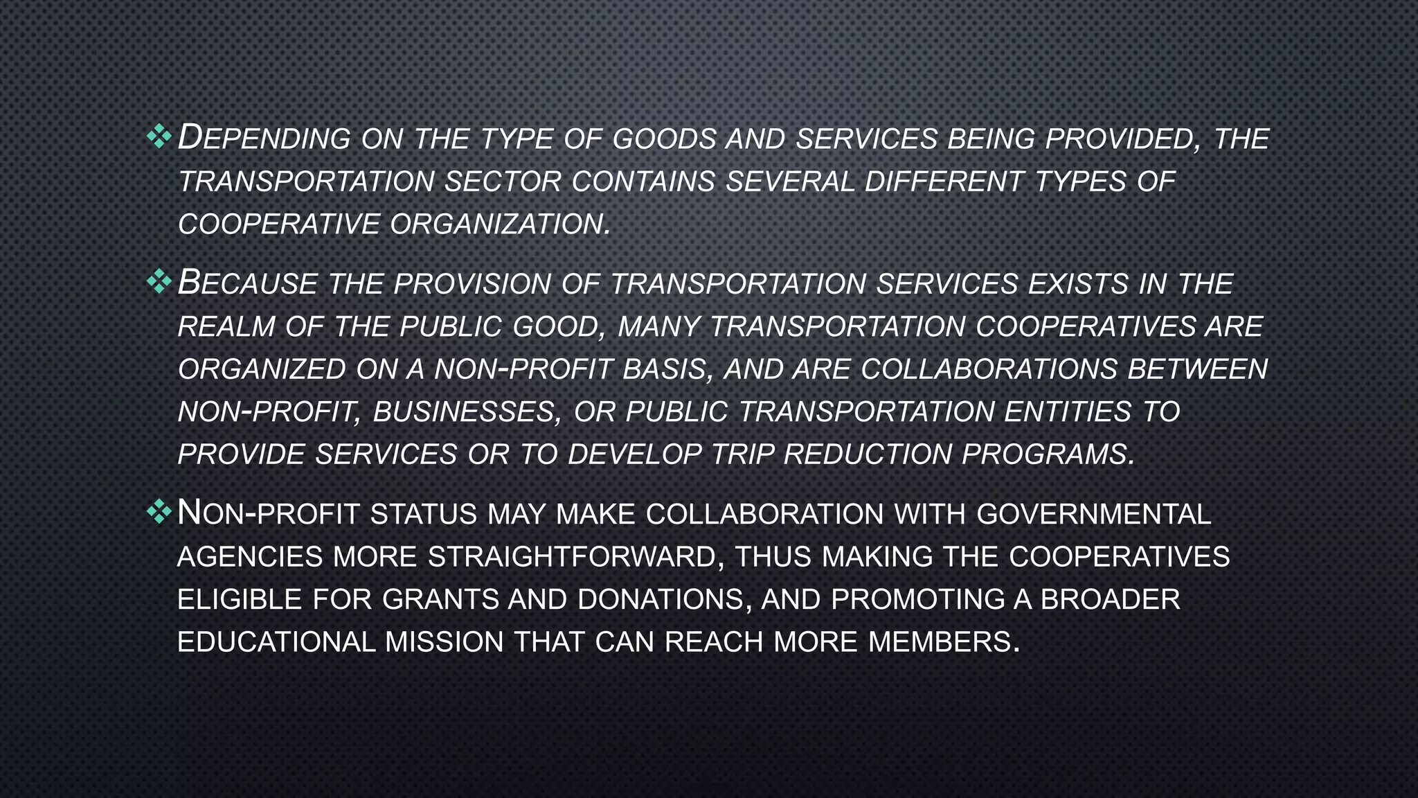 Transport cooperatives ppt. | PPTX