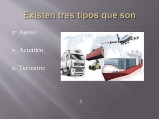  Aéreo:
 Acuático:
 Terrestre:
3
 