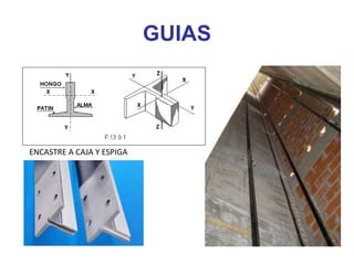 GUIAS
ENCASTRE A CAJA Y ESPIGA
 