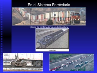 En el Sistema Ferroviario Carga de contenedores en doble altura 