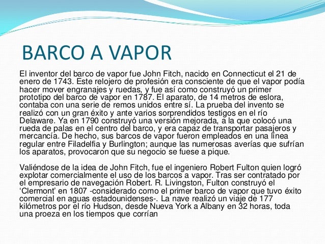 quien invento el barco a vapor transporte barco quien invento el barco a vapor transporte barco