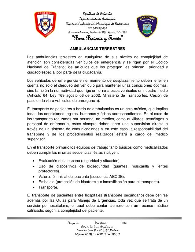 Transporte de pacientes en ambulancia terretres