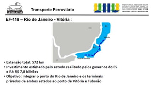 Transporte Ferroviário
EF-118 – Rio de Janeiro - Vitória :
 