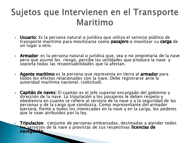Transporte maritimo