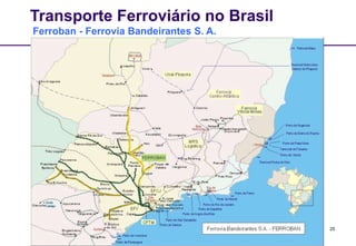 25
Transporte Ferroviário no Brasil
Ferroban - Ferrovia Bandeirantes S. A.
 