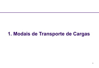 3
1. Modais de Transporte de Cargas
 