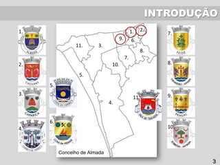 Concelho de Almada
INTRODUÇÃO
1.
2.
3.
4.
5.
6.
7.
8.
9.
10.
11.
1. 2.
3.
4.
5.
6.
7.
8.
9.
10.
11.
3
 