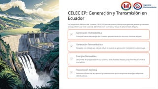 Transporte y Distribución de la Energía Eléctrica en Ecuador ...