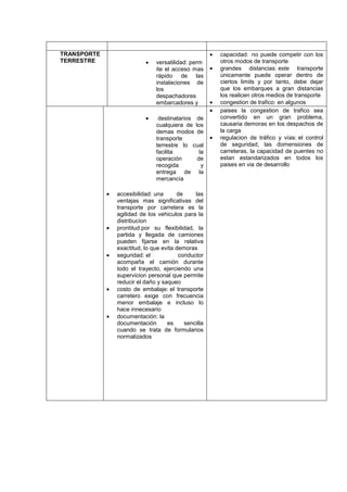 Transporte y recursos
