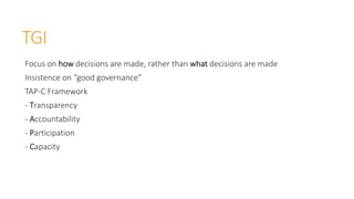 Transport Governance Initiative | PPT