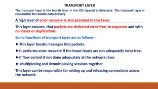 Computer Science Layer Error Application Layer in Computer Networks part 2 | PPTX