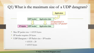 Transport Layer Numericals | PDF