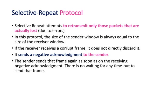 Transport layer protocols : Simple Protocol , Stop and Wait Protocol ...
