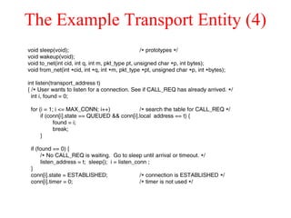 The Example Transport Entity (4)
 