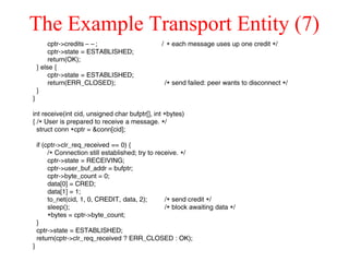 The Example Transport Entity (7)
 