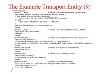 The Example Transport Entity (9)
 