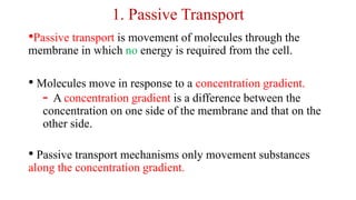 Transport of material across the cell membrane | PPT